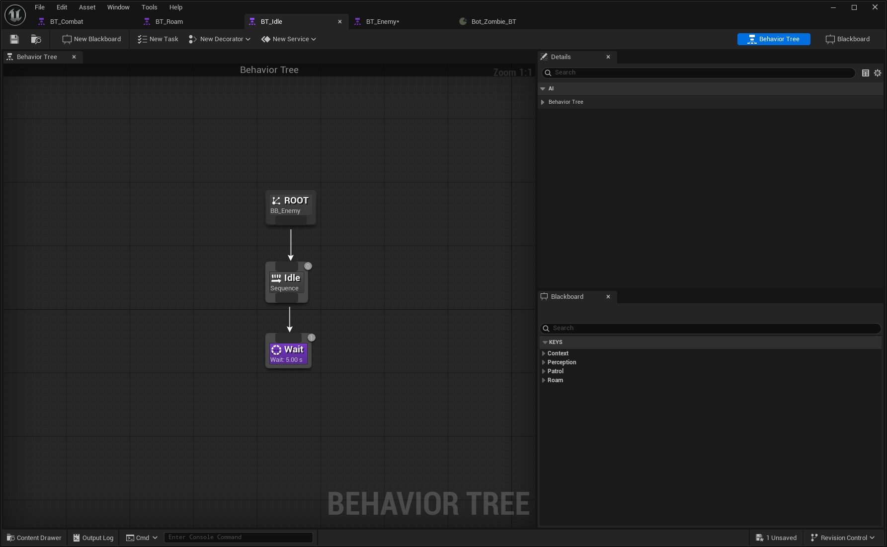 Dynamic Idle Behavior Tree