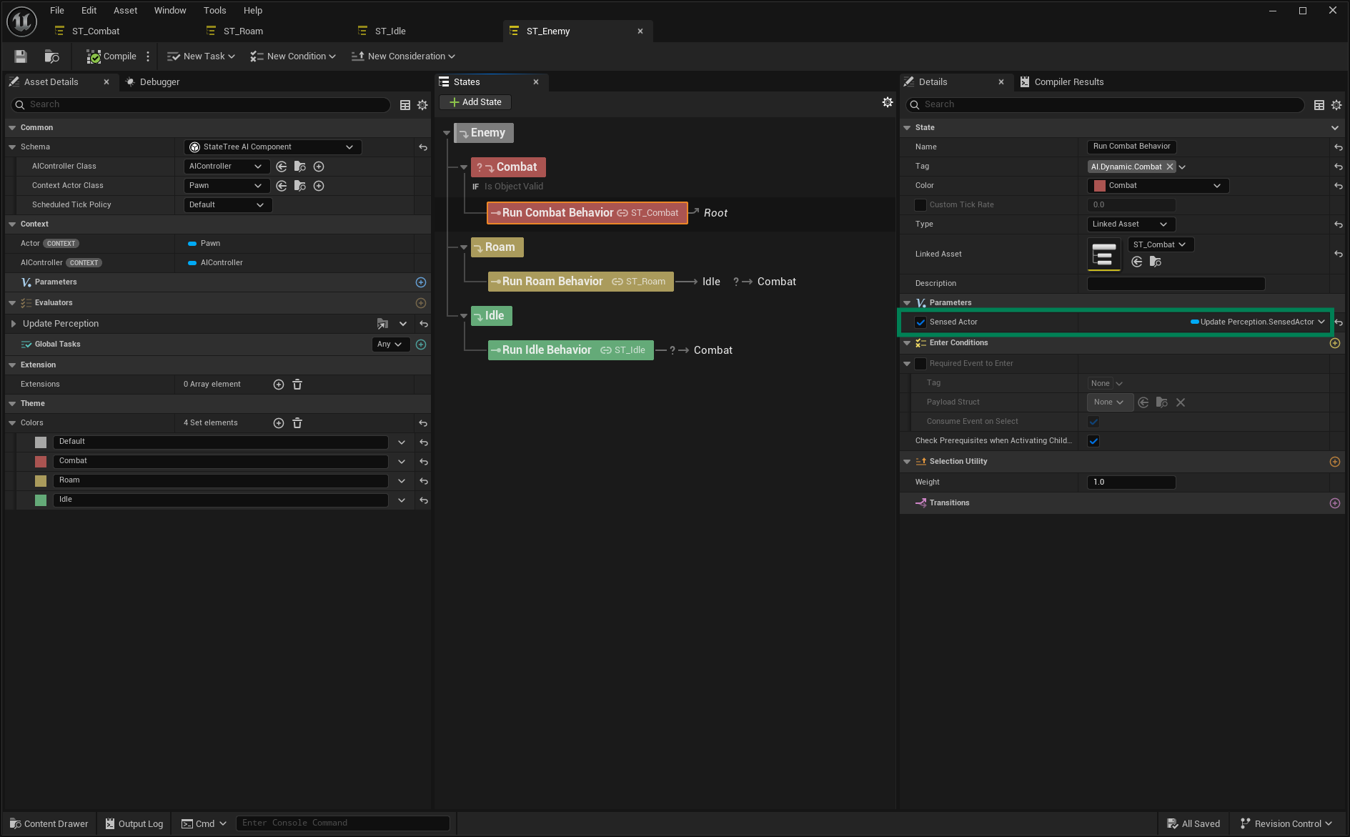 Full Dynamic Tree, Combat