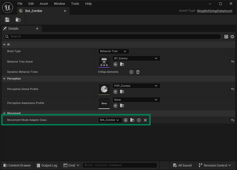 Movement Adapter in the Bot Setup