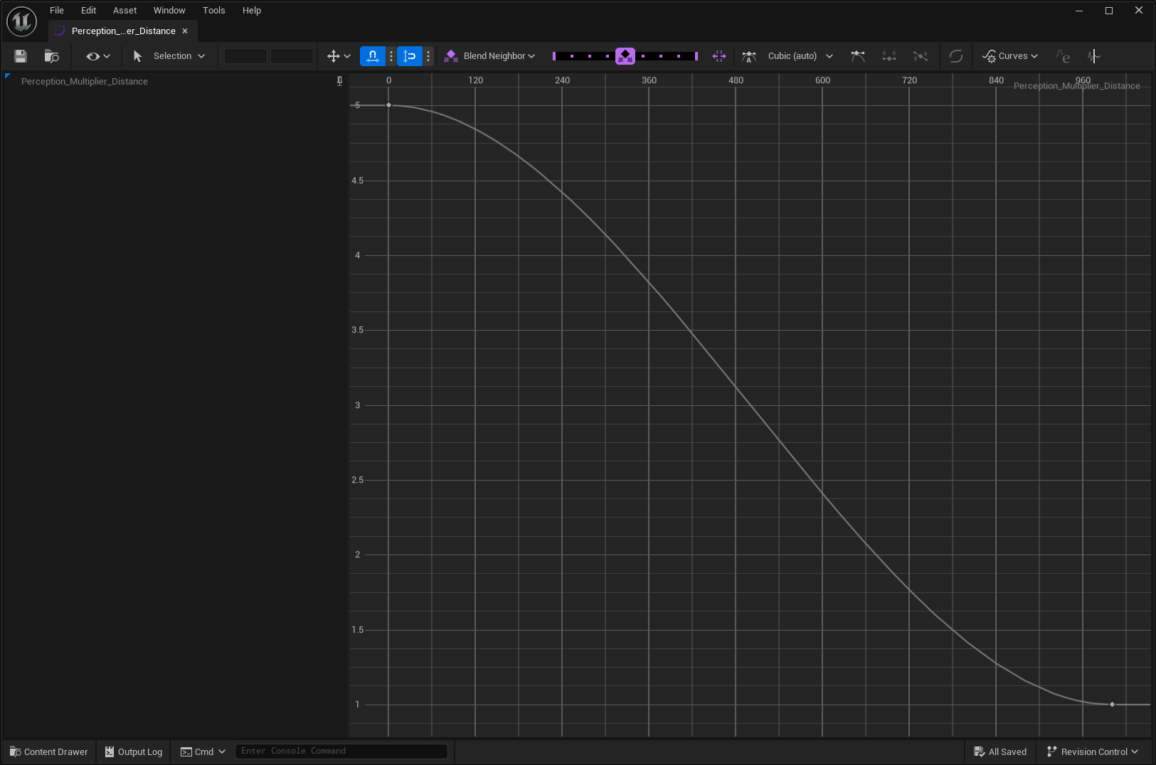 Distance Modifier Curve Sample