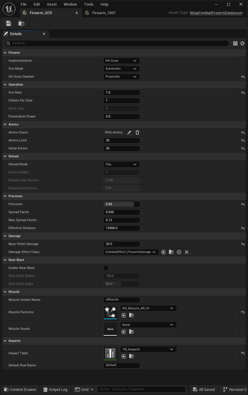 Rifle Data Asset Rifle Data Asset