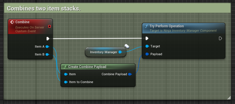 Combine operation sample in Blueprints