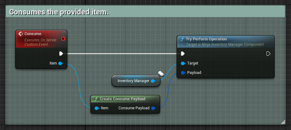 Consume operation sample in Blueprints