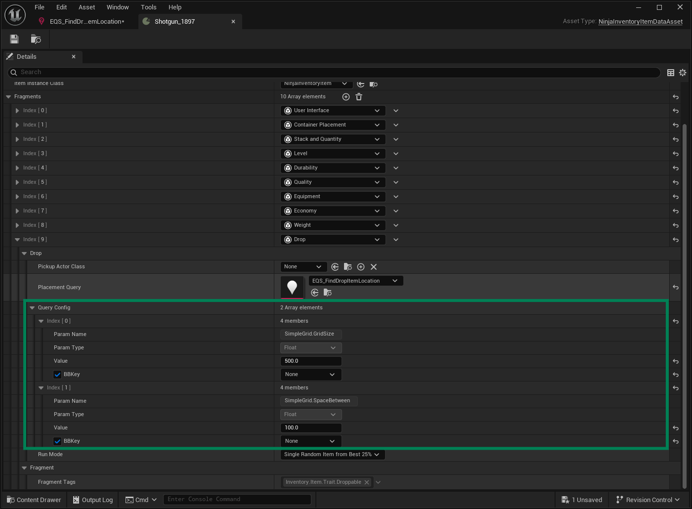 Drop EQS Parameters Drop EQS Parameters