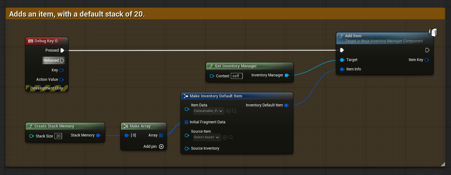 Add a default item Add a default item