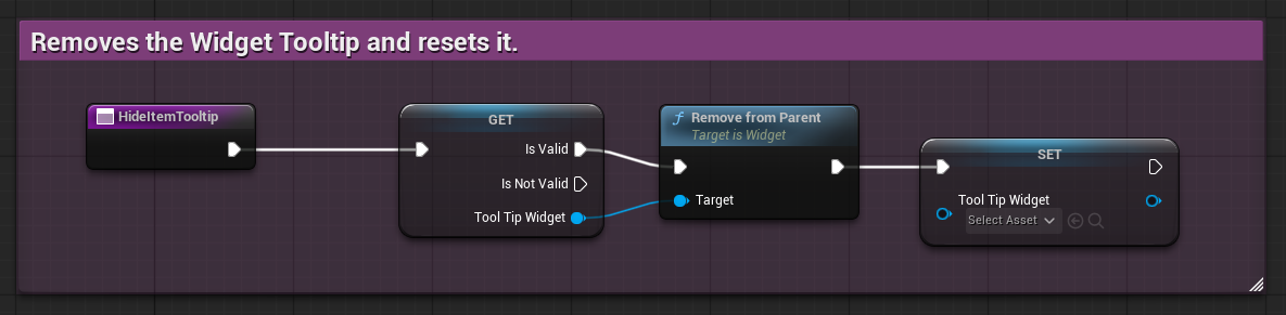 Tooltip Widget Removal
