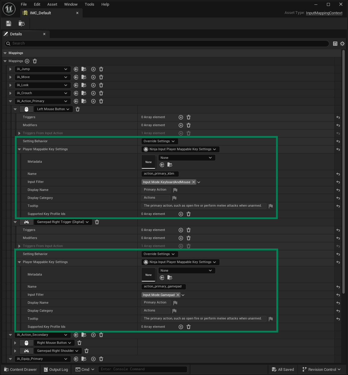 Configure Mappable Key Settings